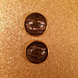 24K Gold Plated Acrylic Pour Earrings